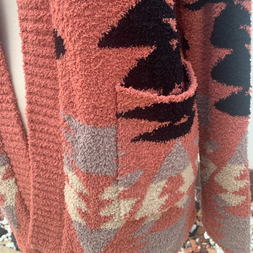 Last S SO SOFT! New Cozy Aztec Southwest Bohemian Knitted Sweater Cardigan - Picture 16 of 17